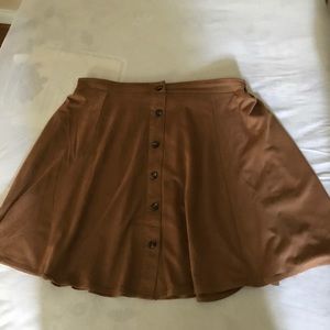 Camel Suede Skirt